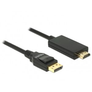DELOCK Kabel Displayport 1.2 Stecker > High Speed HDMI-A Stecker Passiv 4K 1 m schwarz
