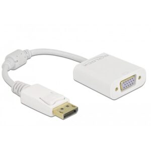 DELOCK Adapter DisplayPort 1.2 Stecker zu VGA Buchse Passiv weiss