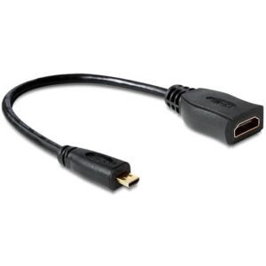 DELOCK Adapterkabel micro HDMI-D St > HDMI-A Bu mit 23cm Kabel
