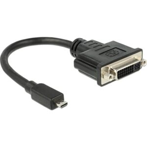 DELOCK Adapterkabel micro HDMI-D Stecker > DVI 24+5 Buchse schwarz ca. 20cm
