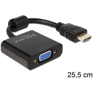 DELOCK Adapterkabel HDMI-A St > VGA Buchse schwarz