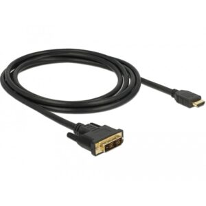 DELOCK Kabel DVI 18+1 Stecker > HDMI-A Stecker 2 m schwarz