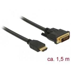 DELOCK HDMI zu DVI 24+1 Kabel bidirektional 1.5 m