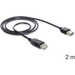 DELOCK USB Verl. A -> A St/Bu 2.00m sw Easy USB