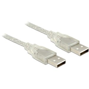 DELOCK USB Kabel A -> A St/St 2.00m transparent