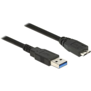 DELOCK USB Kabel USB3.0 A -> Micro-B St/St 2.00m schw