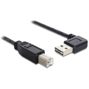 DELOCK Easy-USB-Kabel 2.0 A(gewinkelt re/li) -> B 0.5m schw