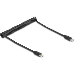 DELOCK USB 2.0 Type-C Spiralkabel Stecker-Stecker 0.45-0.75m