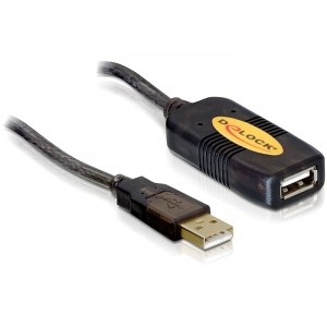DELOCK Kabel USB 2.0 Verlaengerung. aktiv 5m