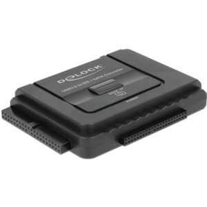 DELOCK Konverter USB 3.0 zu SATA 6 Gb/s / IDE 40 Pin / IDE 44 Pin mit Backup Funktion