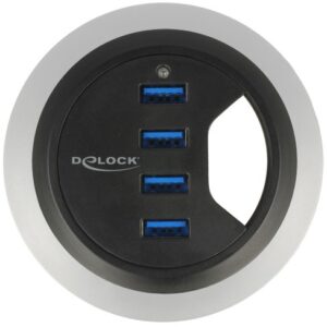 DELOCK Tisch-Hub 4 Port USB 3.0