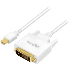 Logilink Mini DisplayPort-Kabel DP 1.2 zu DVI. weiß 1.8m