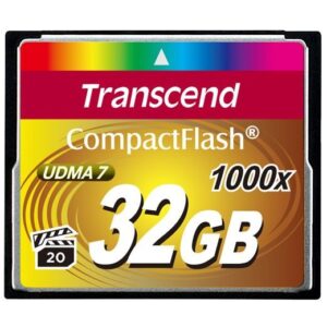 CARD CompactFlash Card 32GB Transcend TS32GCF1000. MLC