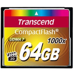 Card Transcend CompactFlash 64GB TS64G1000. MLC