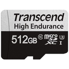 CARD microSD Card 512GB Transcend SDXC USD350V w/adapter