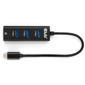 Club3D USB-Hub USB Typ-C 3.2 > 3x USB Typ A 1Gbps