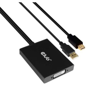 Club3D Adapter MiniDisplayport > DVI-D (Active Dual) St/Bu retail