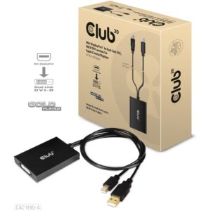 Club3D Adapter MiniDisplayport > DVI DualLink HDCP Off St/Bu retail