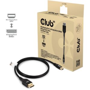 Club3D Kabel MiniDP 2.1  DP2.1 1m 10K60Hz St/St retail