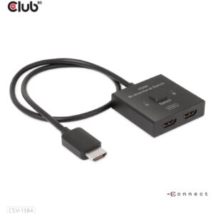 Club3D HDMI Switch 2-in-1 bidirektional 8K60Hz/4K120Hz UHD retail