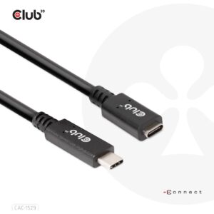 Club3D Kabel USB 3.2 Typ C 1m Verlängerung 5Gbps St/Bu