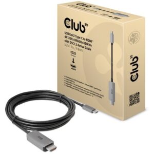 Club3D Kabel USB 3.2 Typ C > HDMI 2.1 HDR10 4K120Hz 3m aktiv