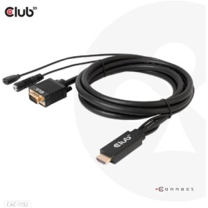 Club3D Kabel HDMI+Micro-USB-Buchse > VGA+3.5mm 2m St/Bu
