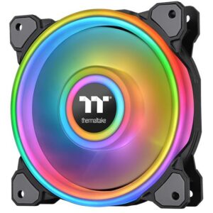120mm Thermaltake Riing Quad 12 RGB Radiator Fan TT Premium Edition Single Fan Pack Black