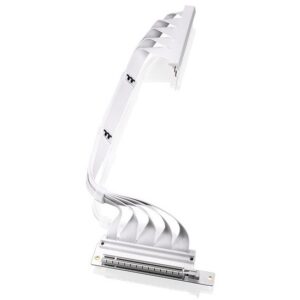 Thermaltake PCI-E 4.0 Dual 90 Degree Riser Cable 400mm Snow