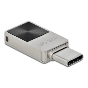 STICK DELOCK Mini USB 3.2Gen1 USB-C Speicherstick 128GB Metallgeh.