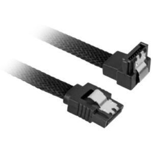 Sharkoon Kabel SATA III 90° sleeve 1.00m schwarz