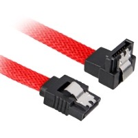 Sharkoon Kabel SATA III 90° sleeve 0.60m rot