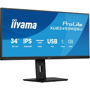 IIYAMA XUB3493WQSU-B6 86,36cm 34Zoll UW IPS-panel 3440x1440 120Hz 21:9 400cdm 1000:1 1ms
