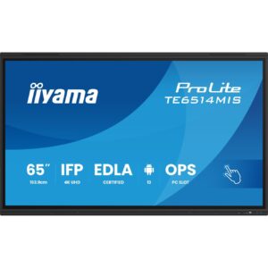 IIYAMA TE6514MIS-B2AG 165.1cm 65Zoll iiWare12E EDLA Google GMS apps Android 13 50-Points PureTouch IR+ with zero bonding 3840x2160