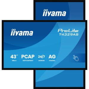 IIYAMA DS T4329AS 108cm PCAP TOUCH 43''/3840x2160/2xHDMI/USB/USB-C 24/7