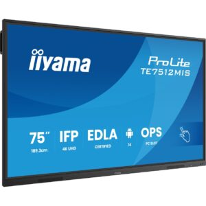 IIYAMA DS TE7512MIS 189.3cm VA TOUCH 75''/3840x2160/VGA/2xHDMI/2xUSB-C