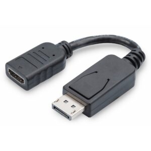 DIGITUS DisplayPort -> HDMI Adapter/Konverter, 0,15m, schw.