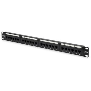 DIGITUS Patchpanel 1HE 24-Port Cat5e ungeschirmt schwarz
