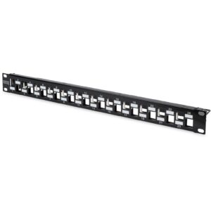 DIGITUS Patchpanel 1HE 24-Port modular geschirmt schwarz
