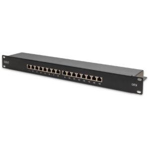 DIGITUS Patchpanel 1HE 16-Port Cat6 geschirmt schwarz