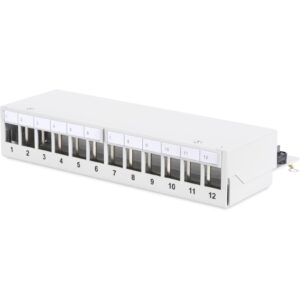 DIGITUS Patchpanel 1HE 12-Port Modular Desktop SOHO grau