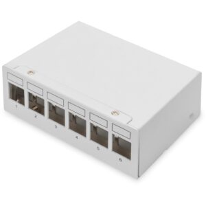 DIGITUS Patchpanel 6-Port Modular Patchpanel weiß