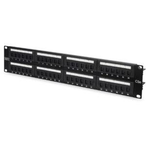 DIGITUS Patchpanel 2HE 48-Port Cat5e ungeschirmt schwarz