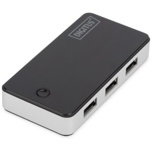 DIGITUS USB-Hub 4-Port 3.0->4xA3.0 m.Netzteil schwarz