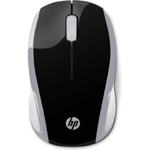 HP Maus 200 Kabellos USB-A 3-Tasten Silber/Schwarz