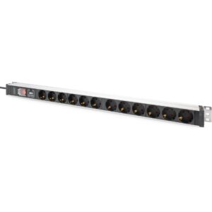 DIGITUS PDU 1HE 12xSchuko 16A Ausgänge 230V/16A schwarz