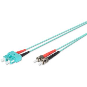 DIGITUS LWL Patchkabel ST -> SC 1.00m Multimode Duplex OM3