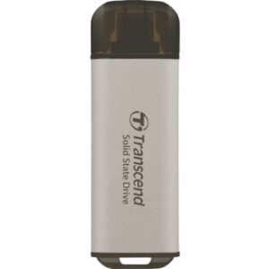 TRANSCEND ESD300S 512GB External SSD USB 10Gbps Type C Silver