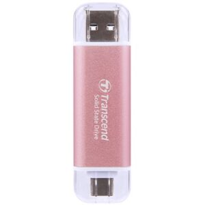 TRANSCEND ESD310P 512GB External SSD USB 10Gbps Type C/A Pink