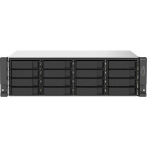 QNAP 16-Bay-Rackmount-NAS AMD Ryzen V1000-Serie V1500B 4C/8T 2,2GHz 16GB DDR4-RAM 2x2,5 GbE LAN optionale 10GbE und M.2